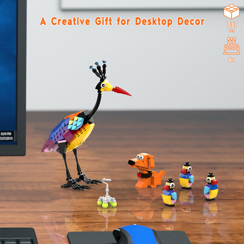 Moc-kevin the Bird-likeビルディングブロック、教育玩具、飛行バルーンのモデル、子供のための誕生日プレゼント