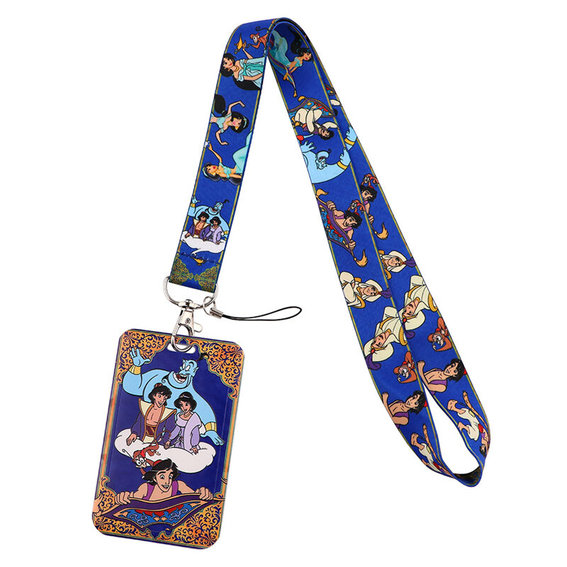 Aladdin und die wunderlampe Kunst Cartoon Anime Mode Lanyards Bus ID Name Arbeit Karte Halter Zubehör Dekorationen Kinder Geschenke