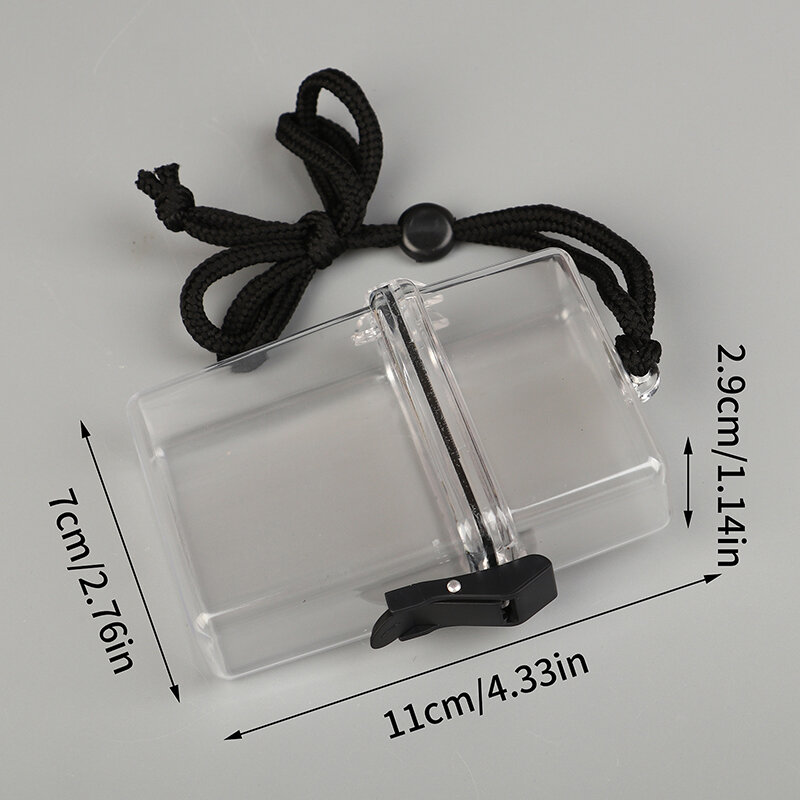 Caja de almacenamiento sellada para guardar llaves, depósito impermeable, transparente, ideal para guardar tarjetas pequeñas, papelería escolar, caliente