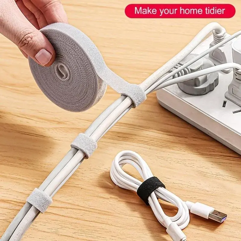 5m Cable Order Reusable Cable Organizer Desk Wire Winder Cable Tie Organizer Data Line Protection Storage Gadget