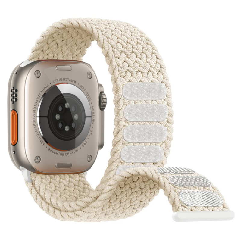 Gelang jam tangan Apple, kepang Solo Loop untuk Apple watch, 45mm, 49mm, 44mm, 40mm, 41mm, 42mm, correa, gelang, iwatch seri 9 7 3 5 4 se 6 8, tali ultra