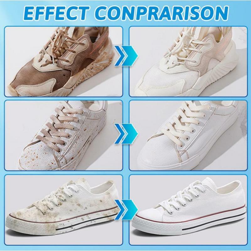 Detergente per scarpe per Sneakers bianche detergente per scarpe da ginnastica senza risciacquo e smacchiatore sbiancante per scarpe da 100ml cura delle scarpe per lavorare sulla maggior parte delle scarpe