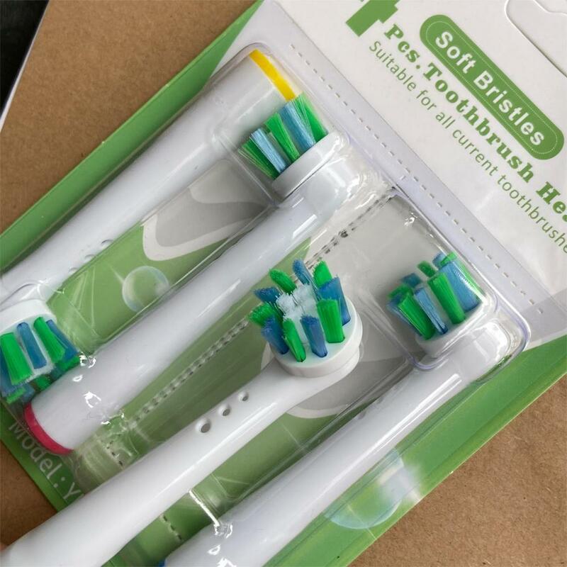 4/8/12/16/20PCS Electric Toothbrush Heads Multi Angle Deep Clean Tooth Cross Action Replacement Brush Head Refills for Oral B