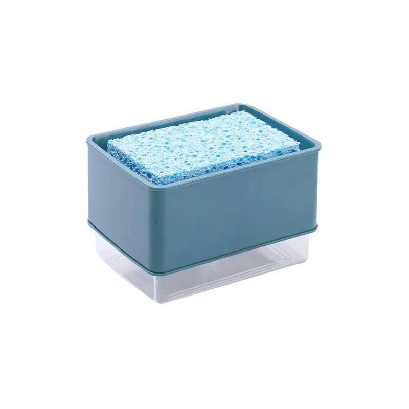 Container Soap Kitchen Pump Liquid Dispenser Box Hand Press Dish Pot Cleaning Sponge Holder Sink Organizer