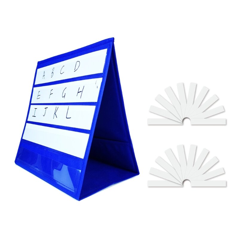 Desktopzakdiagram Voor Zinsstrips Opvouwbare Zakdiagram Tent Blanco Kaarten Set Desktop Pocket Chart Kalender
