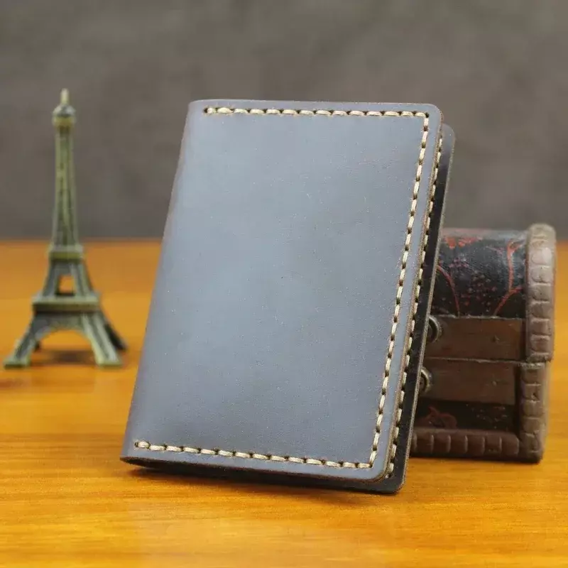 LW023 Handmade Genuine Leather Business  Holder Men  Credit Card Case Small Women