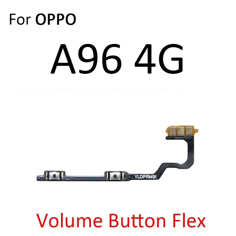 Ligar/desligar interruptor de controlo de volume para oppo a94 a95 a96 a97 4g 5g, com cabo flexível, peças de substituição
