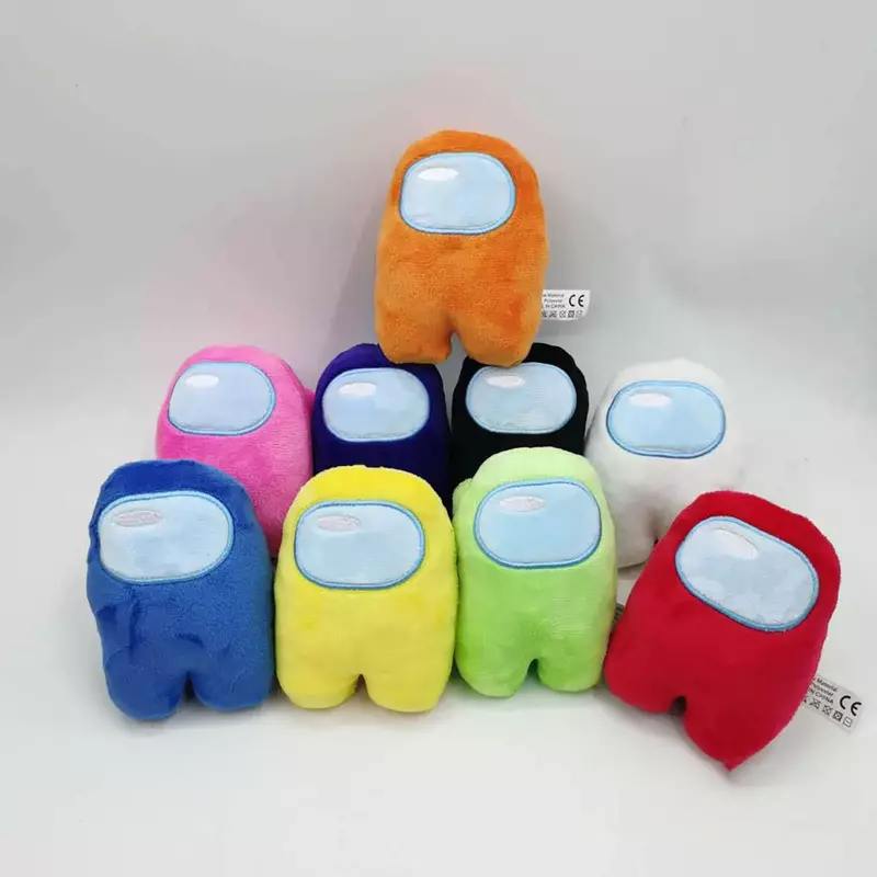 Hot Soft Plush Colorful Us Crewmate Plush Toy Game Doll Cute Hand Size Kids Gift Kawaii Stuffed Toys for Girls Plushie 1PC