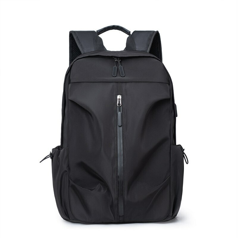 Men And Women Universal Classic Versatile Solid Color Student Backpack Large Capacity Shoulder Bag