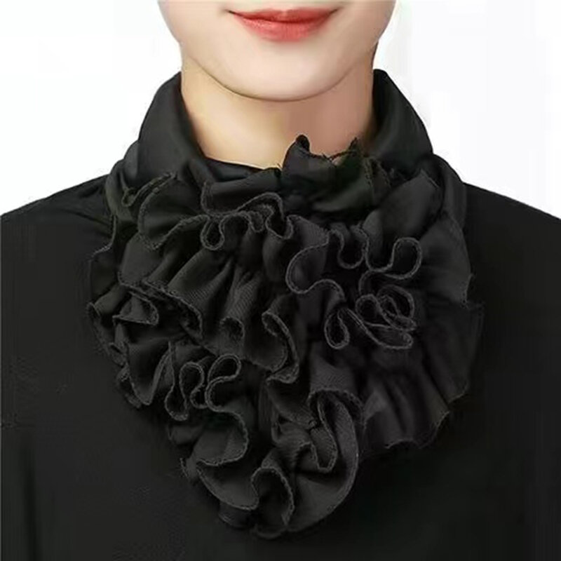 Heißer Verkauf Frühling einfarbig Frauen Kragen Blumen Hals Gamasche atmungsaktive Entspannung Halstuch Mode alle passen Hijab Schal