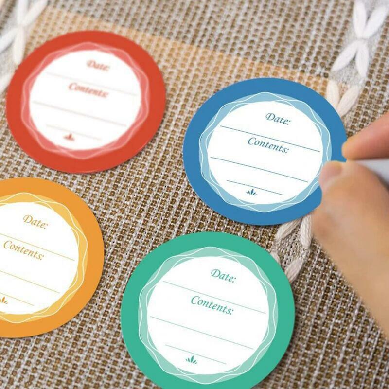Roll Stickers Round Oil Proof Sticker Tearable Effective Classification  Useful Office Easy Clean Roll Label