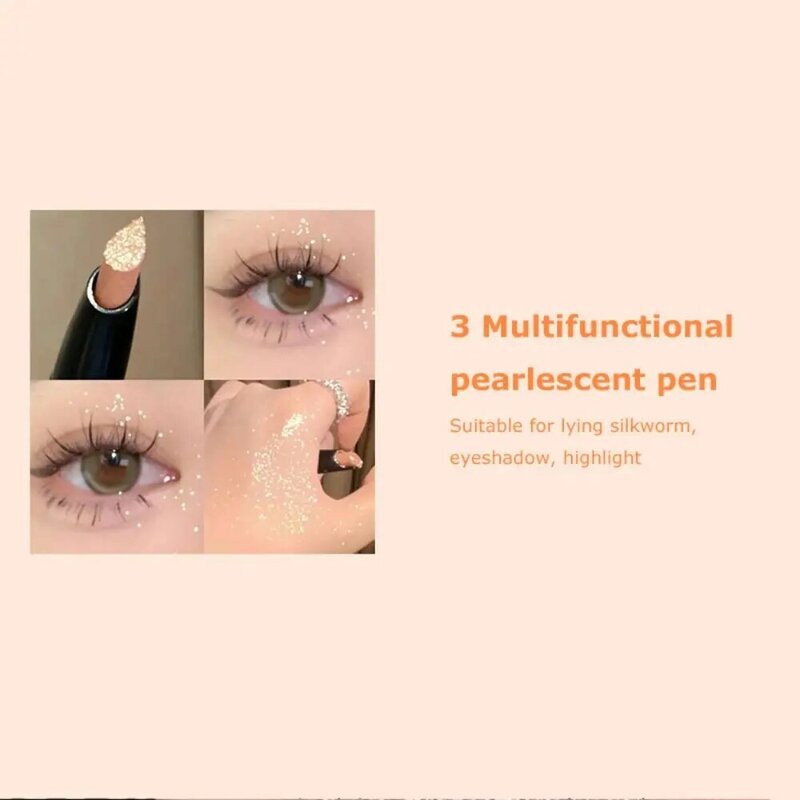 Żelowy Eyeliner cień w piórze oczu 6 kolorów makijaż oczu narzędzia podkreślają pióro perłowe oko cień w piórze ołówek z połyskiem błyszczącym Eyeliner długopis