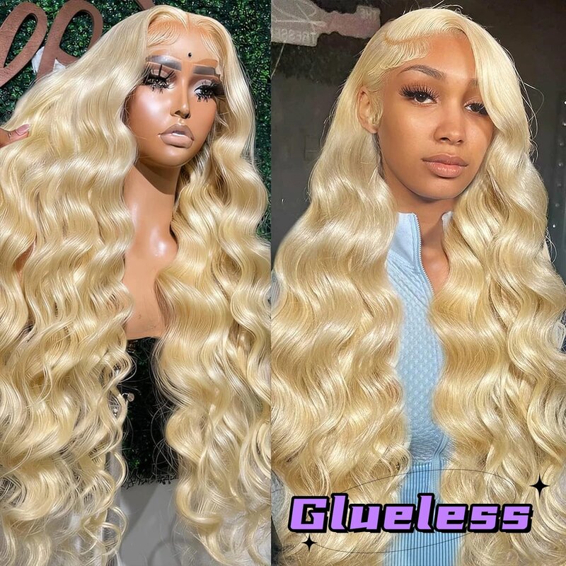 613 Blonde Glueless Pruik 13X6 Lace Frontale Human Hair Pruik Hd Transparant Body Wave 13X4 Brazilian Remy Lace Front Pruik Voor Vrouwen