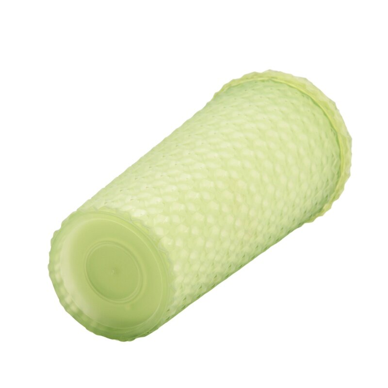 Mainstays-vaso texturizado de 26 onzas con pajita, color verde mate, paquete de 4