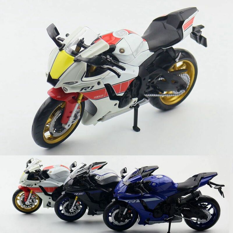 1/12 YAMAHA YZF-R1M Toy Motorcycle RMZ City Diecast Metal Model 1:12 Racing Super Sport Miniature Collection Gift For Boy Kid
