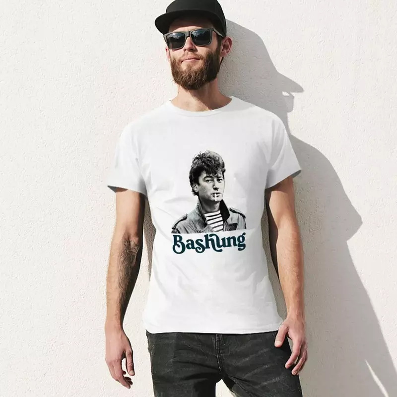 Camiseta con estampado para hombre, camisa masculina con estampado gráfico, diseño alusivo a los blancos, con diseño de Alain Bashung