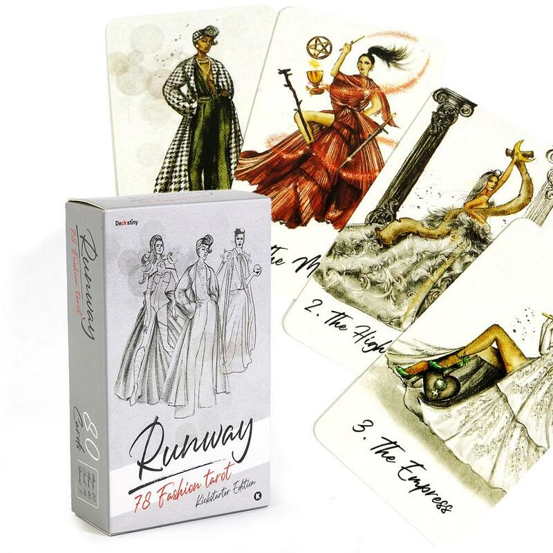 Tarot de pasarela de 10,3x6cm, 78 cartas, estilo de moda, una identidad fragante que perdura hacia dentro, herramientas de adivinación del juego de la fortuna