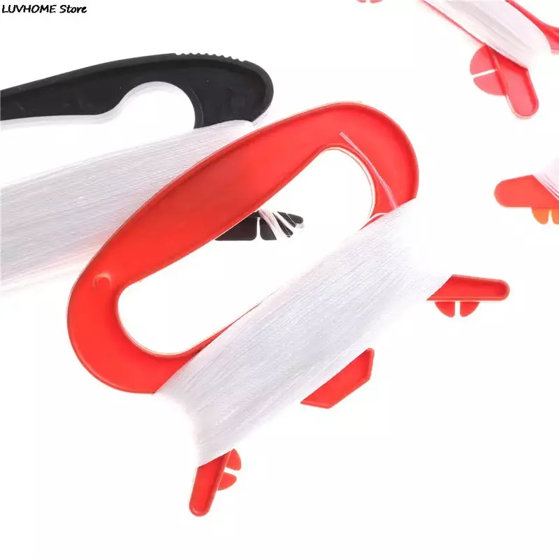 D Shape Kite Winder Tool Reel Handle Twisted String Line Red Black 15/20/30/50/100m