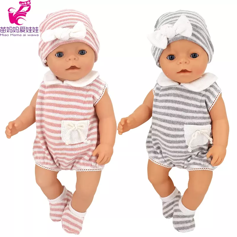 Conjunto de roupas para Renascer Baby Doll, Meias e Chapéu para Boneca Nenuco, Acessórios Boneca, 40cm, 38 cm