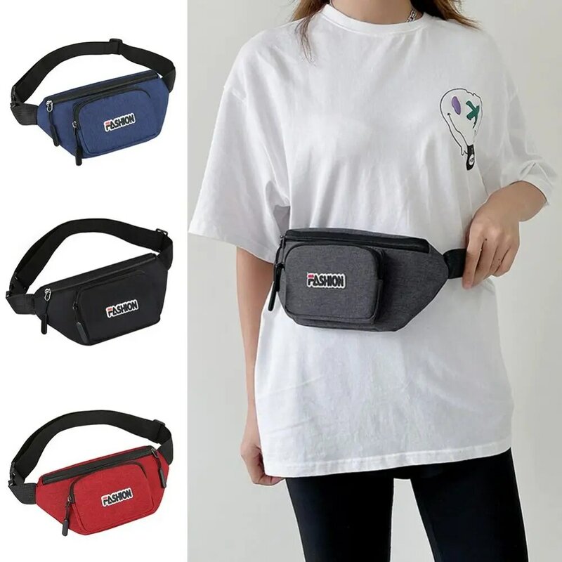 Large Capacity Waist Bag Fashion Waterproof Nylon Crossbody Bag Fanny Pack For Outdoor Travel