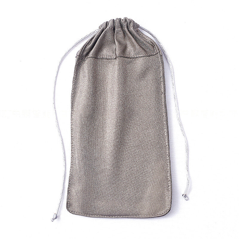 Fibra d'argento Anti-radiazioni proteggi la borsa dello scudo tascabile del telefono con coulisse in alluminio nuova borsa di schermatura del segnale universale
