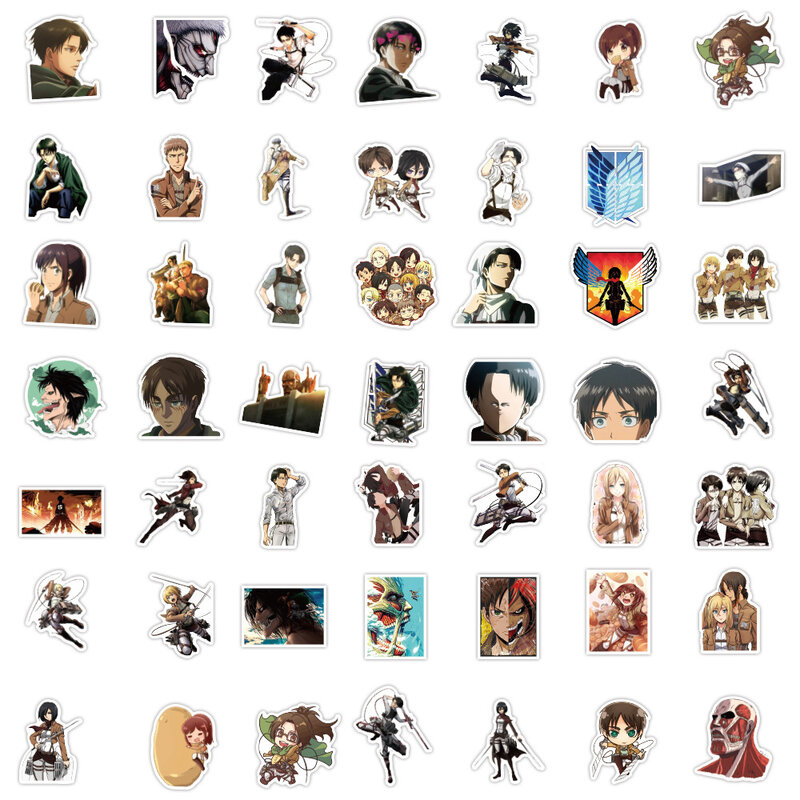 10/30/50/100pcs Cool Anime Attack On Titan Stickers Cartoon Graffiti Decals Decorations DIY Phone Water Bottle Suitcase Sticker
