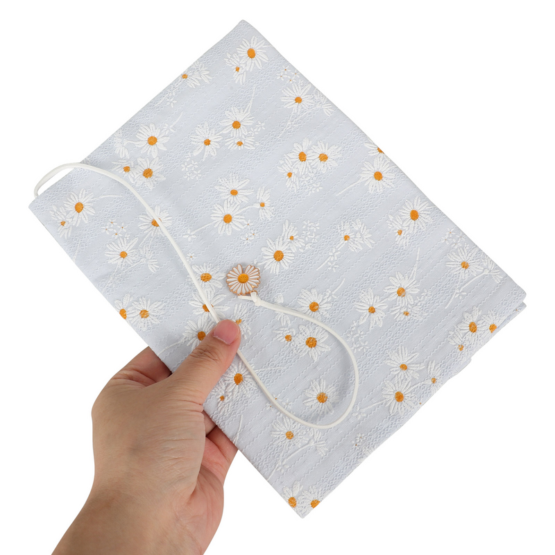 Soft Cloth Book Protector Sleeve, ajustável, delicado Livro Protetores, capa dura, Flower Pattern, A5