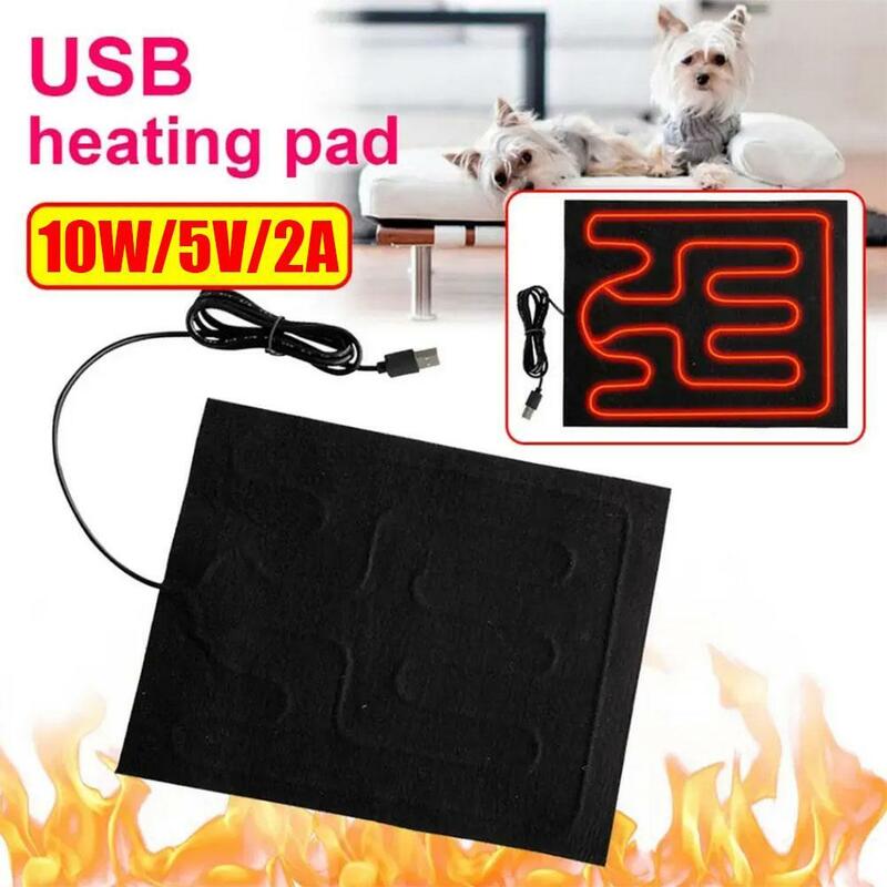 USB Heating Film Warm Folding Heated Sheet Waterproof Car Seat Mat Cushion Pet Reptile Winter Warm Climbing Outdoor Heating Pads