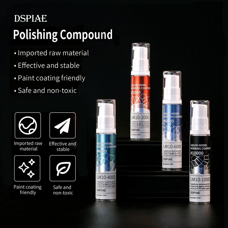 DSPIAE LM-10 #2000~#10000 Polishing Compound Grind Cream for Model Making