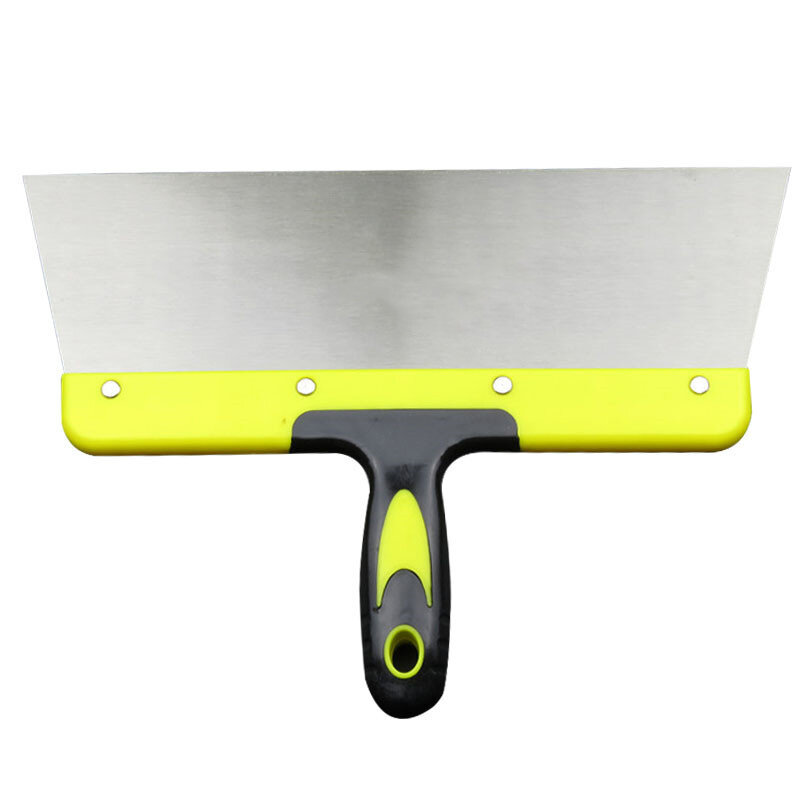 Cuchillo rascador de masilla con mango de plástico de acero elástico grueso de alta calidad, herramientas de construcción, 6/8/10/12 pulgadas, 1 ud.
