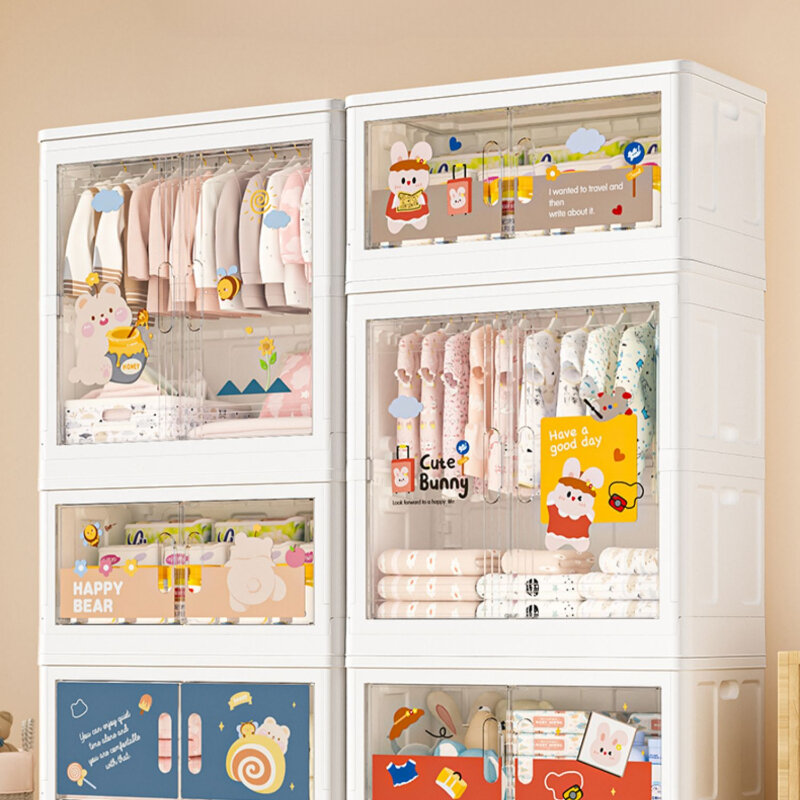 Cabides de roupeiros infantis, organizador doméstico, armazenamento de cubos, exposição do bebê, cartaz, Enfant Room Furniture, MR50CW