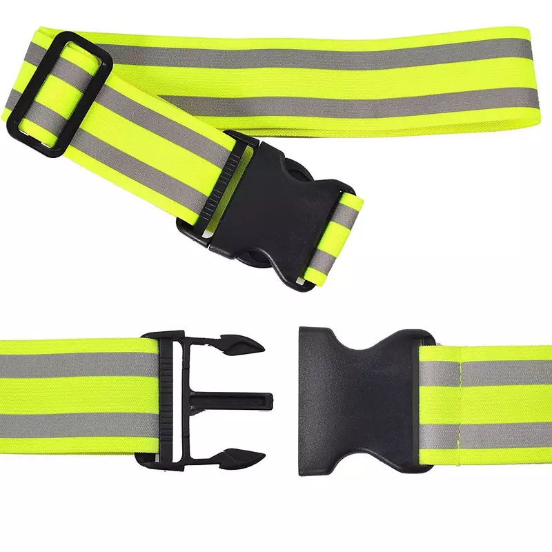 مرونة حزام عاكس للضوء s لتشغيل الدراجات الرياضة عالية مرئية ليلة السلامة والعتاد طفل الرجال النساء الخصر قابل للتعديل حزام عاكس للضوء