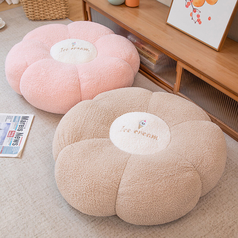 INS-cojín de felpa con forma de flor para niños, almohada de felpa súper suave, plantas de peluche, juguetes suaves, regalos, decoración del hogar, sofá y habitación