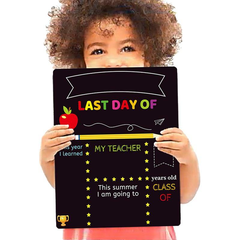 First Day Of School Sign 10 X 12 Double-Sided First And Last Day Of School Board Reusable Back To School Board Double-Sided