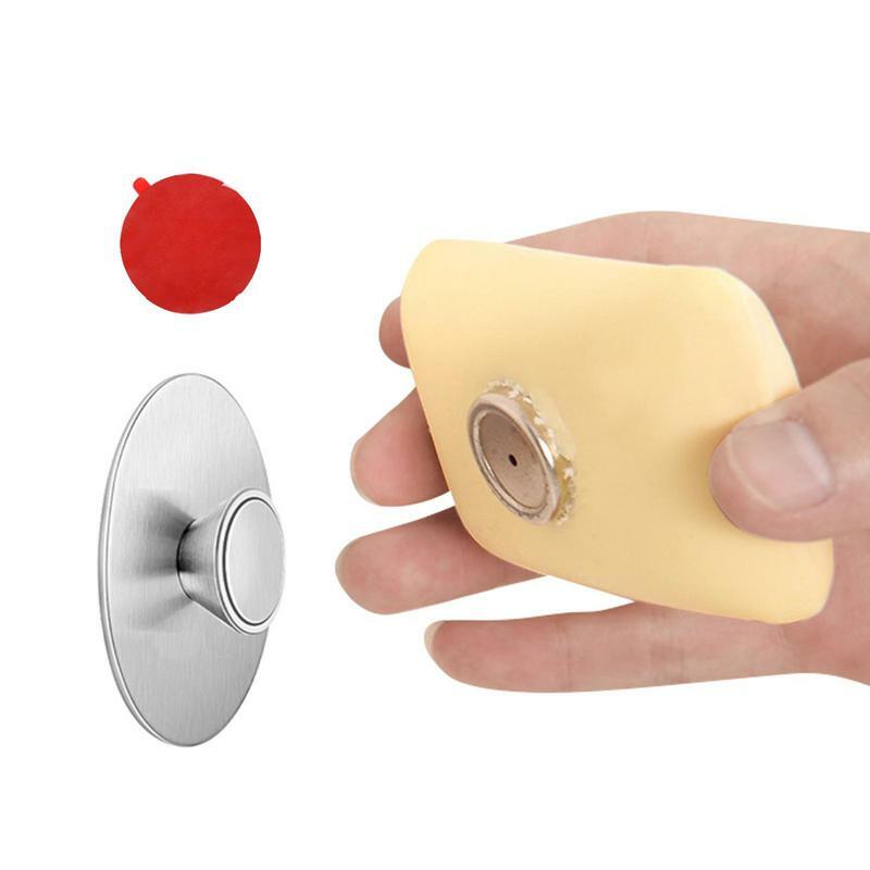 Magnetic Soap Holder Self Draining Punch Free Hanging Self Adhesive Air Dry For Soap Storage In Shower Wall Bathroom Organizer
