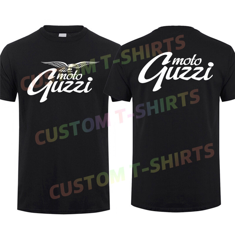 2024 Männer T-Shirt lässig Motorrad Motiv Moto Guzzi T-Shirt Grafik übergroße Sport Tops Baumwolle Streetwear S-3XL cooles T-Shirt