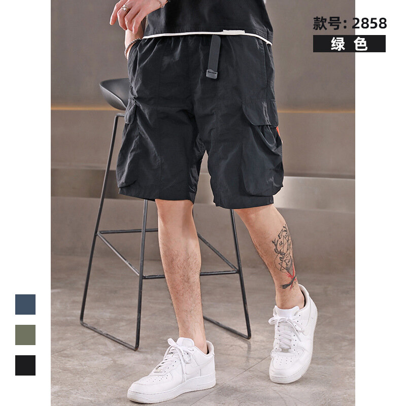 Брюки мужские рабочие в стиле хип-хоп, свободные облегающие повседневные штаны, большие размеры, на лето