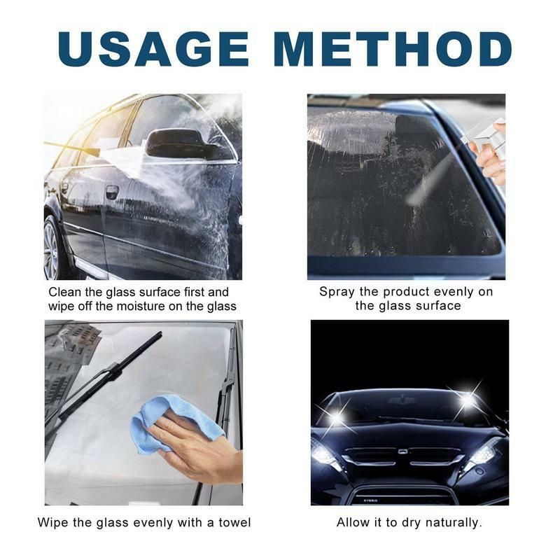 Limpiador de vidrio para parabrisas de coche, agente antivaho a prueba de lluvia, recubrimiento hidrofóbico, 256ml
