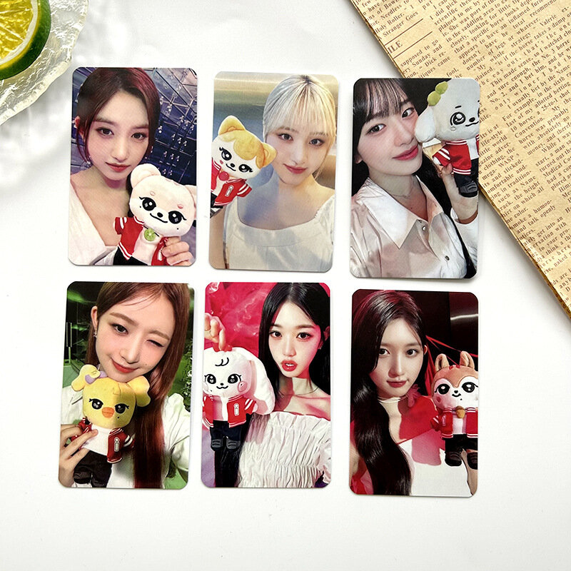 6 sztuk/zestaw KPOP IVE nowy Album dzień 1 karta wstępu Lomo karta REI Wonyoung LIZ Gaeul Leeseo dziewczęca fotokartka na pocztówkę grupową