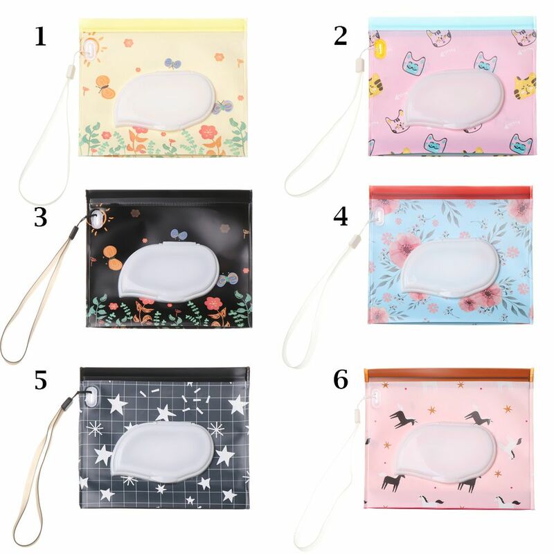 Useful Carrying Case Snap-Strap Baby Product Portable Tissue Box Cosmetic Pouch Wet Wipes Bag Stroller Accessories