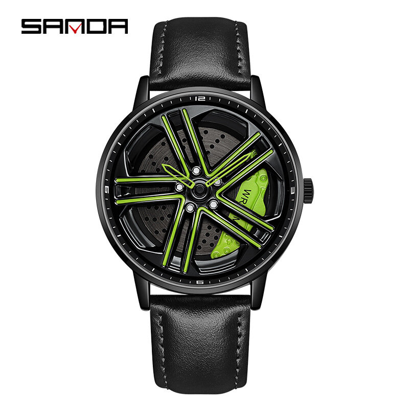 New 1090 men and women couples' personal fashion trend teenagers waterproof watch rotating cool watch
