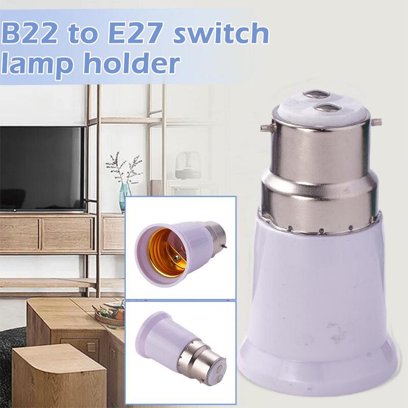 1szt Oprawka lampy Konwertery B22 do E27 LED Halogenowa lampa CFL Przeciw spalaniu Żarówka przeciwstarzeniowa Podstawy lamp Adapter światła Y8V1