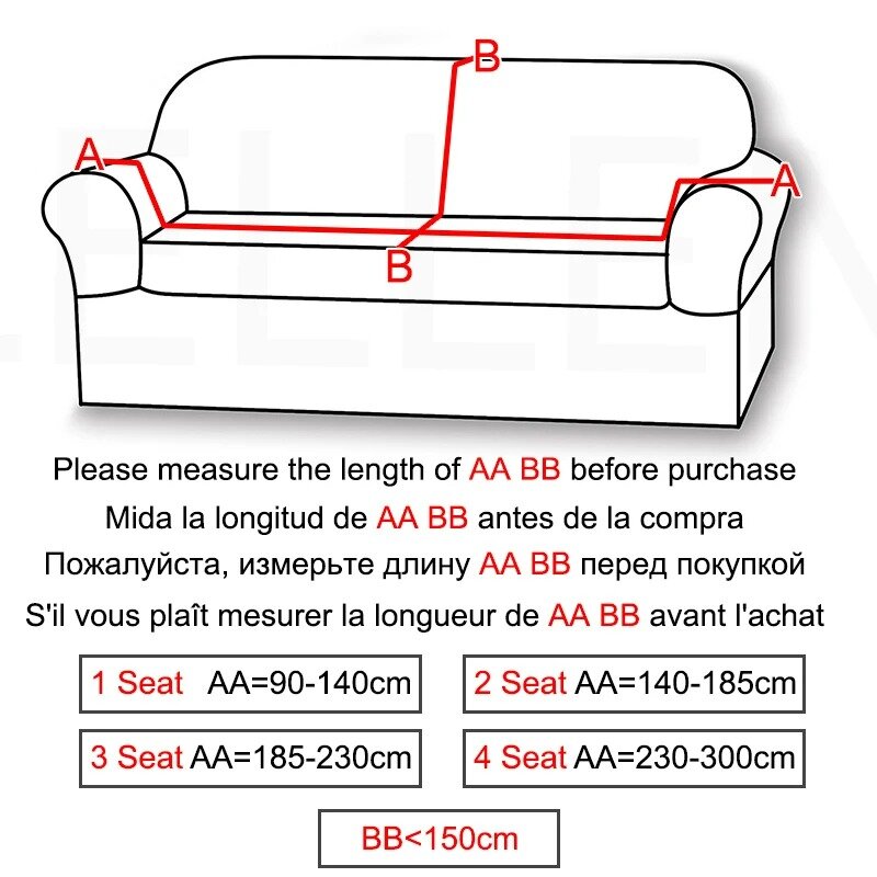 Capa de veludo grosso do sofá para sala de estar, capa elástica do sofá, sofá de canto em forma de L, 1 lugares, 2 lugares, 3 lugares, 4 lugares