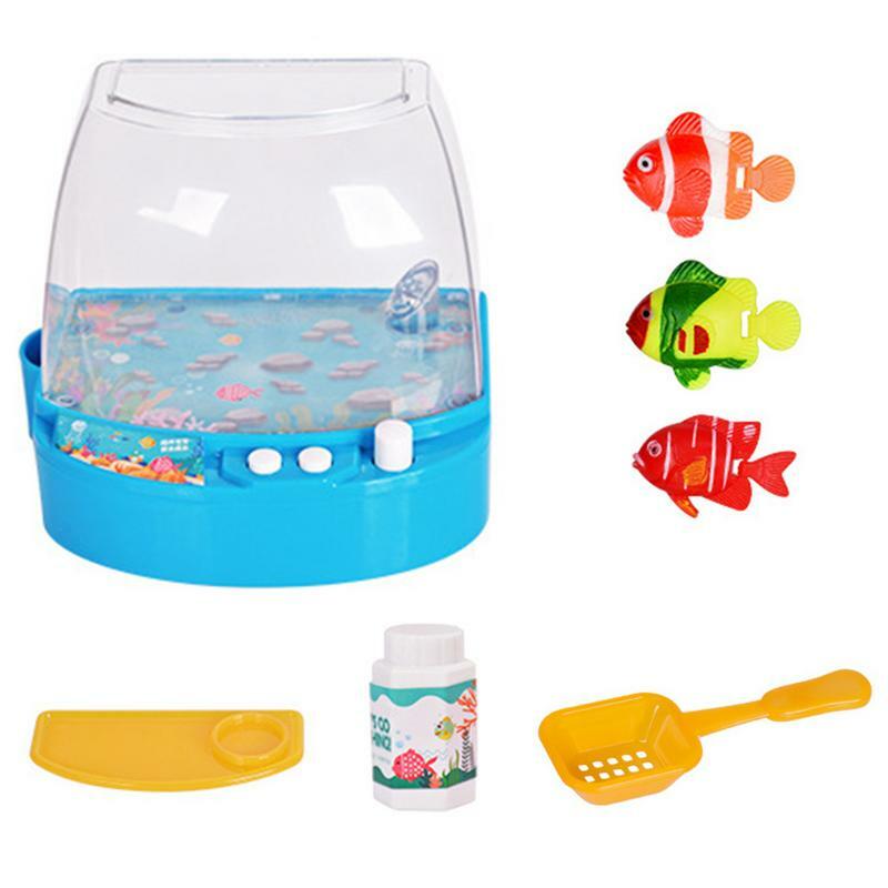 Magnetic Fishing Game Kids Aquarium Electric Fish Tank Interactive Feeding Experience For Children Fish Tank For Children
