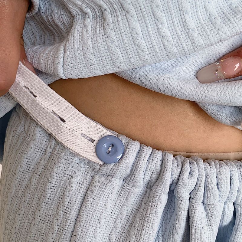 Fato feminino de pijama maternidade de algodão puro, roupas para confinamento de algodão ajustável, tamanho grande, primavera, outono, 2024