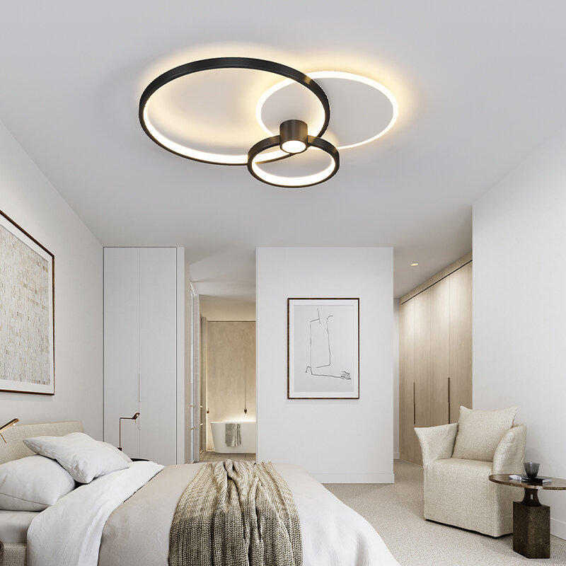 Moderno led lustre sala de estar quarto luzes pingente com função controle remoto casa iluminação interior decoração lustre lâmpada
