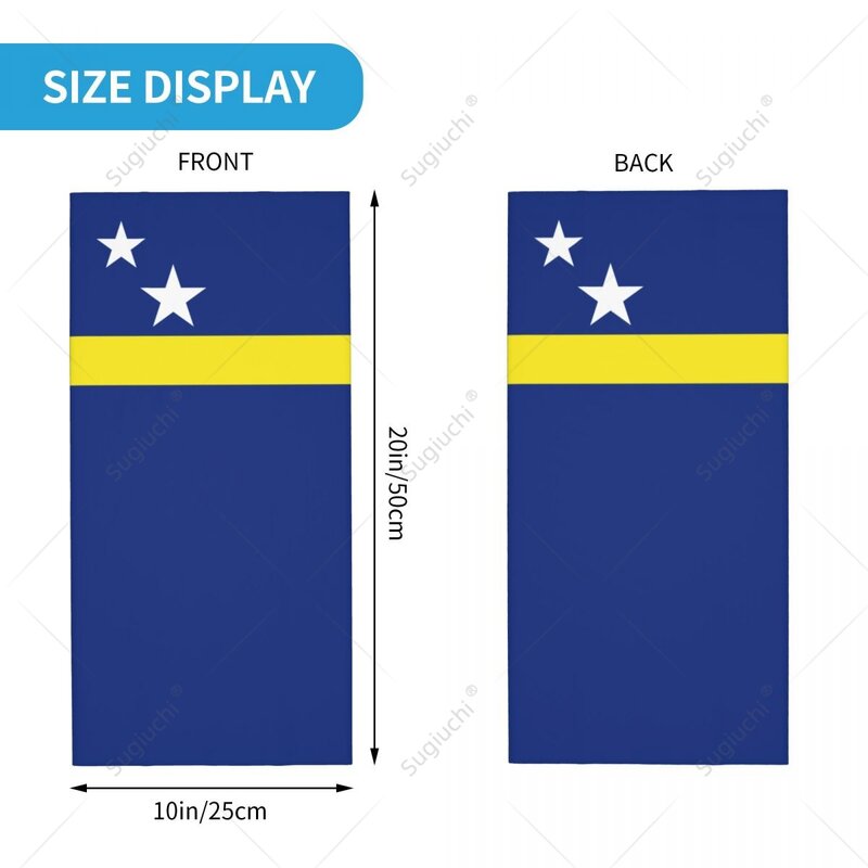 Pañuelo con bandera de Curacao Unisex, bufanda para cuello, máscara facial, bufandas, calentador de cuello, Bandana sin costuras, sombreros, ciclismo, senderismo