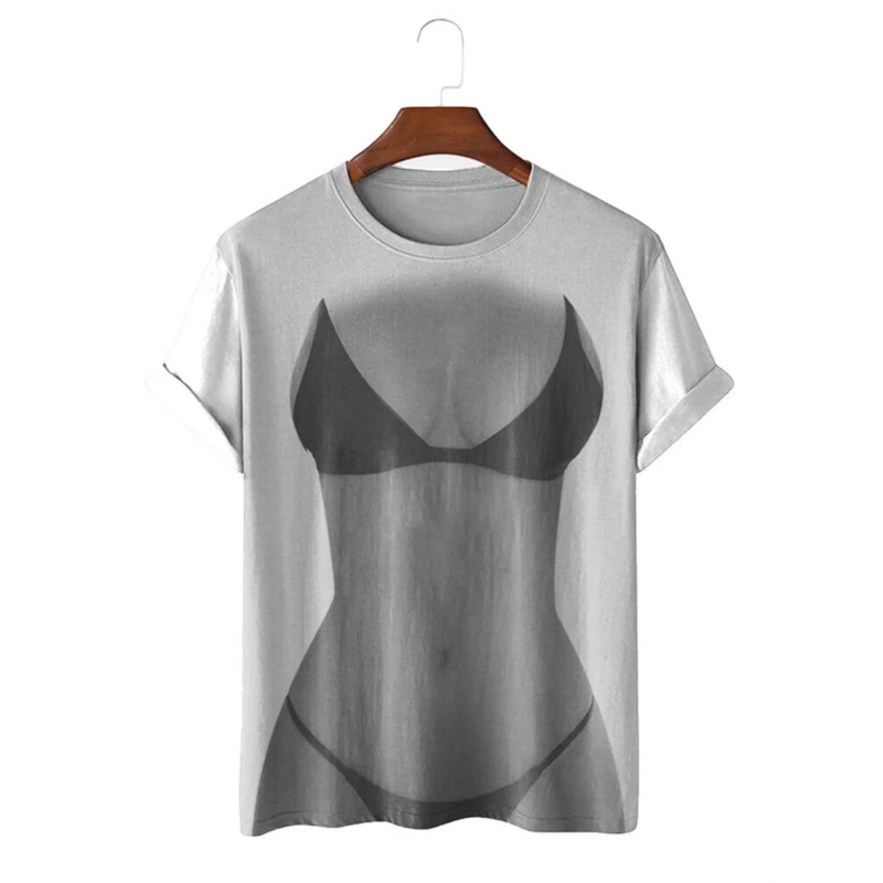 T-Shirt seksi musim panas Fashion lengan pendek wanita 3d cetak pakaian wanita lucu kaus kasual untuk pria Atasan pesta harian Tee