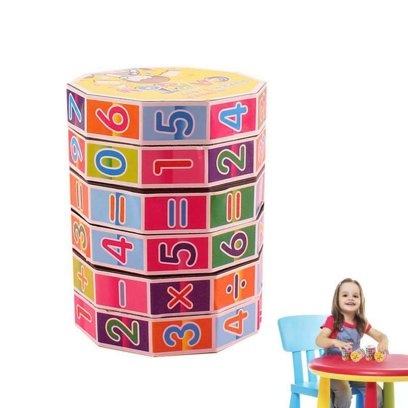 jouet enfant montessorri toys montessori éducatif Cube mathématique d'apprentissage précoce pour enfants, jouet de développement fuchsia pour bébé, intelligence magique, puzzle arithmétique, aide à l'étude