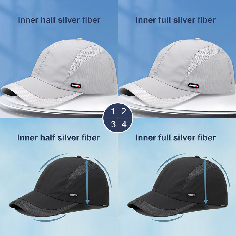 หมวกป้องกันรังสีใช้ได้ทั้งชายและหญิงครึ่ง/เงินเต็มรูปแบบไฟเบอร์คลื่นแม่เหล็กไฟฟ้าป้องกันรังสี Rfid หมวกป้องกันหมวกสำหรับห้องทีวีป้องกันหมวก